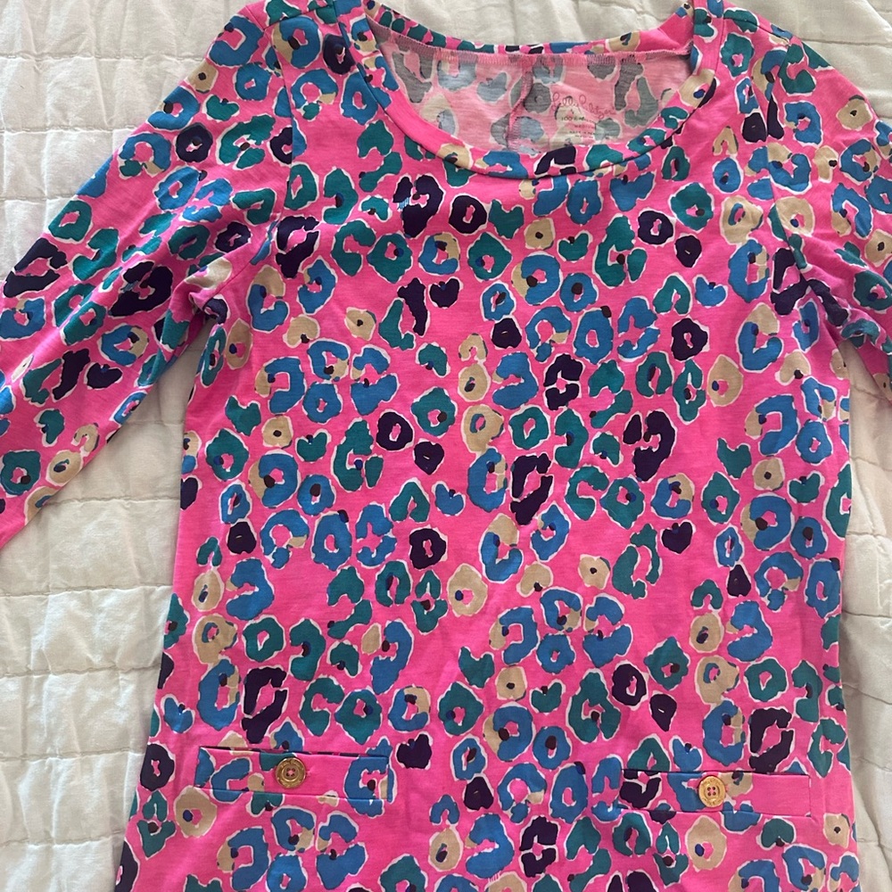 Pink Multicolor Leopard Print Dress - Picture 2 of 5